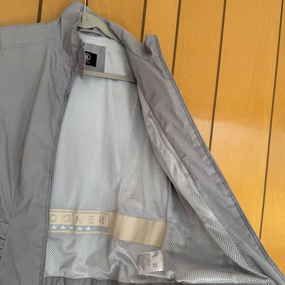 Bogner Lightweight Jacket Womens US 8 Neutrals Grey Fitted Preppy Full Zip - Picture 14 of 14